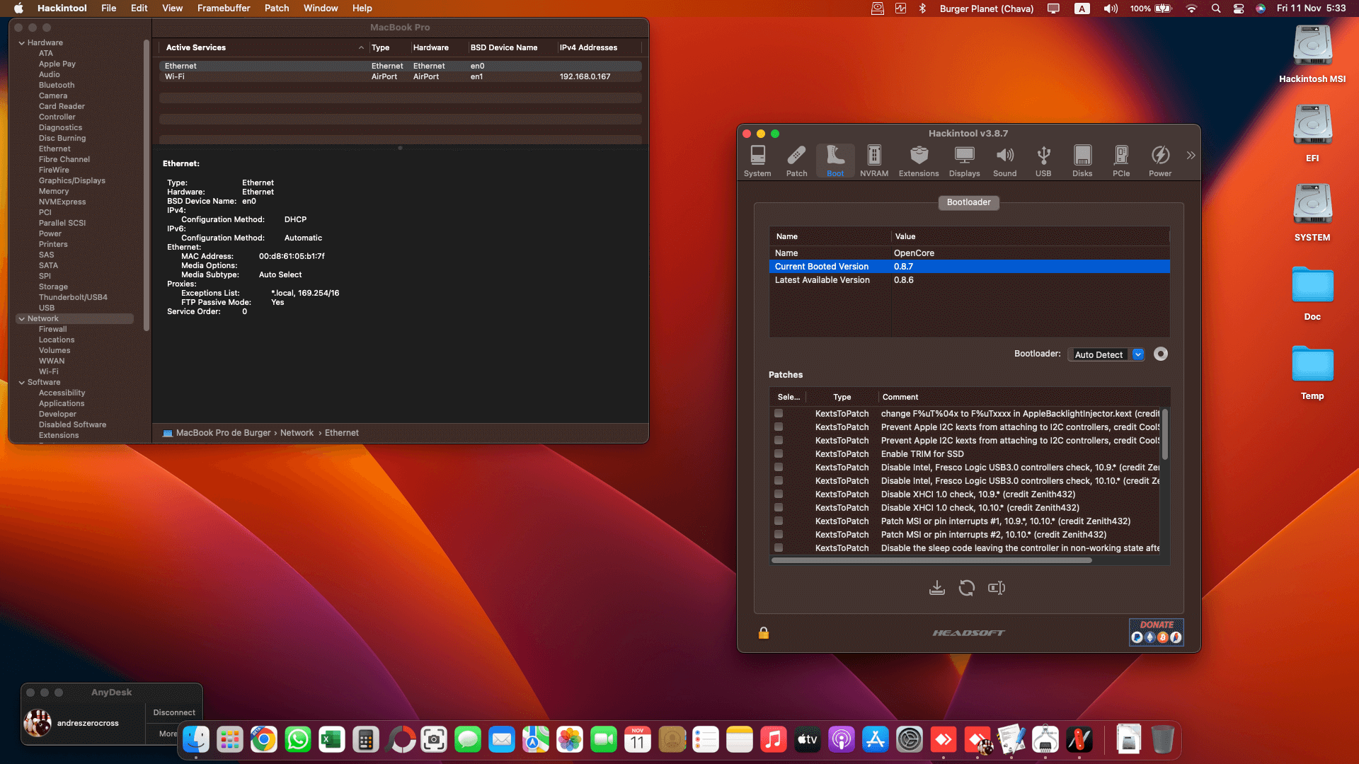 MSI Gaming GE75 Raider 8SG [CoffeeLake   Intel UHD 630 + I2C]   OpenCore 8